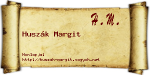Huszák Margit névjegykártya